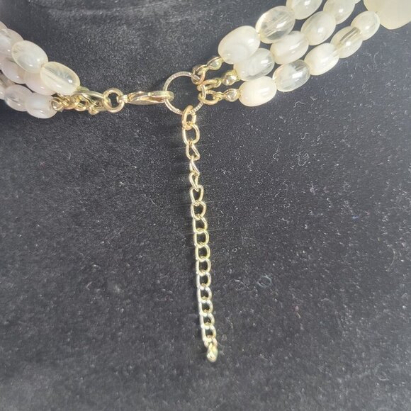 Multi-Strand Statement Iridescent Beads & Gold-Tone Accents Necklace - Picture 4 of 4